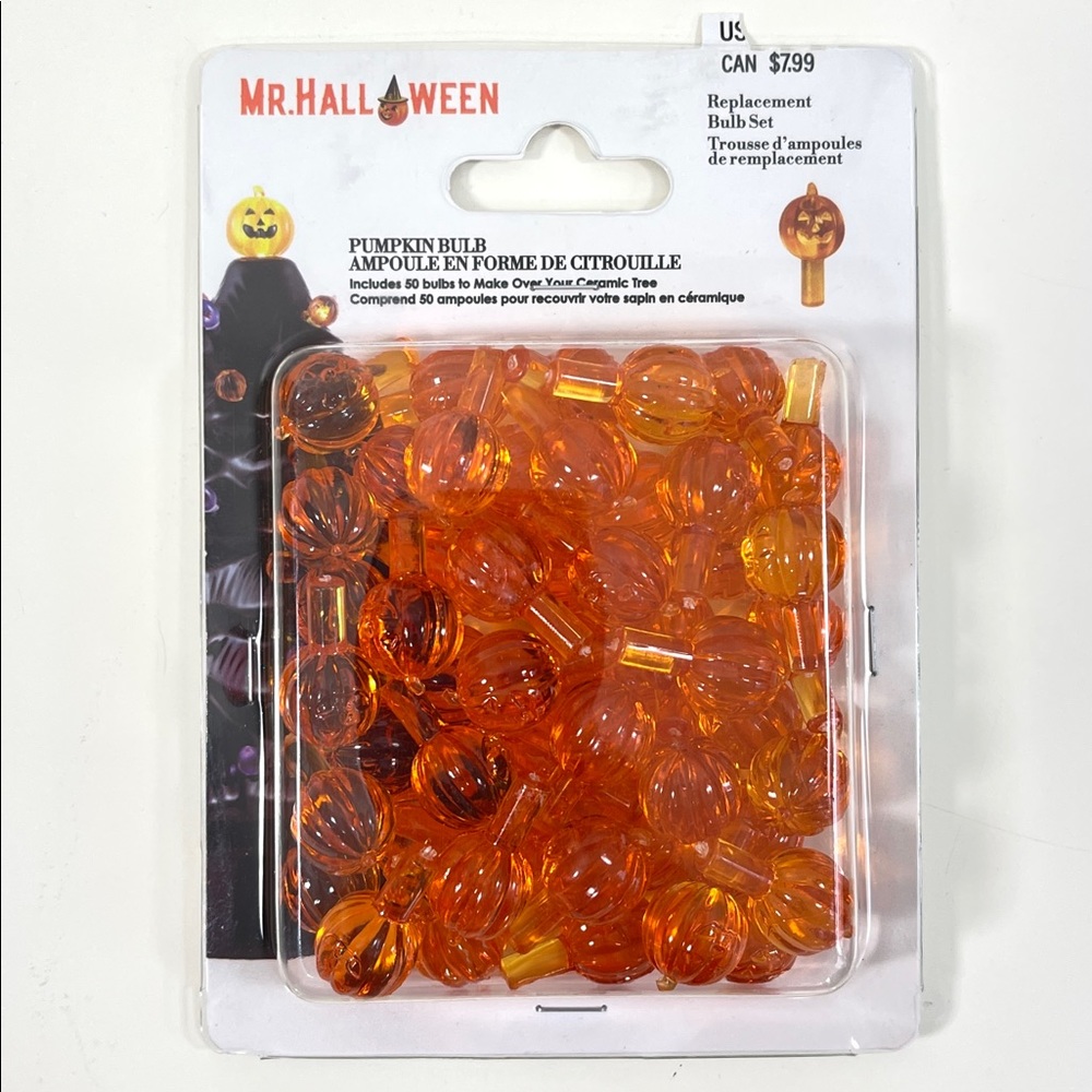 Mr. Halloween Ceramic Tree Replacement Bulbs ~ Pumpkins ~ 2 Packs ~ 50 Count Ea
